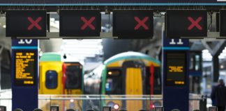 Retail sales set to slump by 23% this Christmas Eve as rail strikes wreak havocn a hit from the first day of strikes by rail workers, new data shows.